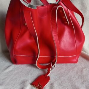 Emma Fox Red Tote Handbag Leather